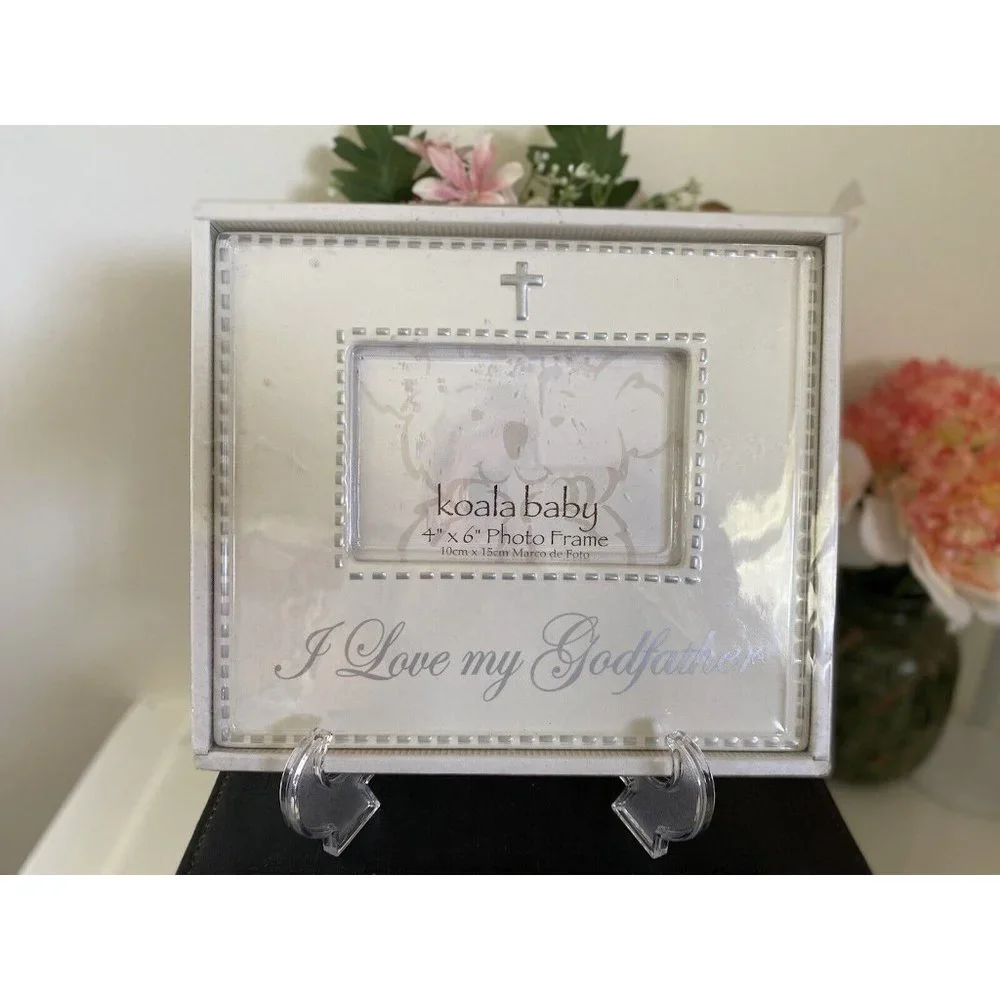 Koala Baby White Porcelain Photo Frame I Love my Godfather 4